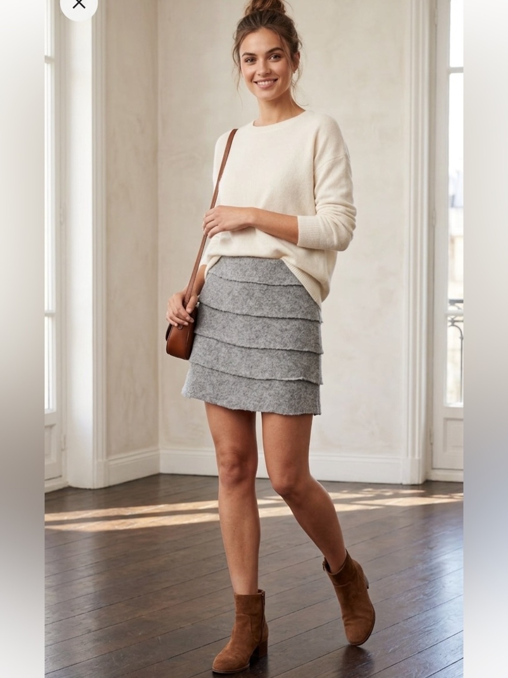 Hoss Intropia grey mini skirt